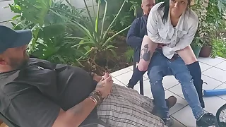 Cuckold Collaborate making out my wife while i jerk of and cum on them making out